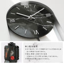 大理石調×スチール 振り子時計