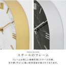 大理石調×スチール 振り子時計