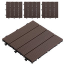 ジョイントデッキ〔4枚セット〕 ウッドパネル ウッドデッキ 人工木 4枚セット ウッドタイル ジョイント式 バルコニー ベランダ 庭 ガーデニング DIY 30cm 人工木材 樹脂木材 ぼん家具