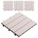 ジョイントデッキ〔4枚セット〕 ウッドパネル ウッドデッキ 人工木 4枚セット ウッドタイル ジョイント式 バルコニー ベランダ 庭 ガーデニング DIY 30cm 人工木材 樹脂木材 ぼん家具