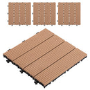 ジョイントデッキ〔4枚セット〕 ウッドパネル ウッドデッキ 人工木 4枚セット ウッドタイル ジョイント式 バルコニー ベランダ 庭 ガーデニング DIY 30cm 人工木材 樹脂木材 ぼん家具