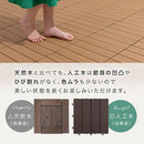 ジョイントデッキ〔4枚セット〕 ウッドパネル ウッドデッキ 人工木 4枚セット ウッドタイル ジョイント式 バルコニー ベランダ 庭 ガーデニング DIY 30cm 人工木材 樹脂木材 ぼん家具