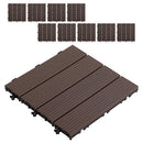 ジョイントデッキ〔10枚セット〕 ウッドパネル ウッドデッキ 人工木 10枚セット ウッドタイル ジョイント式 バルコニー ベランダ 庭 ガーデニング DIY 30cm 人工木材 樹脂木材 ぼん家具