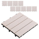 ジョイントデッキ〔10枚セット〕 ウッドパネル ウッドデッキ 人工木 10枚セット ウッドタイル ジョイント式 バルコニー ベランダ 庭 ガーデニング DIY 30cm 人工木材 樹脂木材 ぼん家具