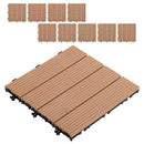 ジョイントデッキ〔10枚セット〕 ウッドパネル ウッドデッキ 人工木 10枚セット ウッドタイル ジョイント式 バルコニー ベランダ 庭 ガーデニング DIY 30cm 人工木材 樹脂木材 ぼん家具