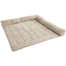 コーナークッション付きラグマット コーナークッション ラグ 洗えるラグ コーナーソファー ローソファー フロアコーナーソファ L型 212×212 2畳 マイクロファイバー あったか 冬用 ぼん家具