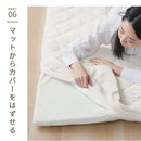 極厚マット2点セット〔185×240cm〕 ラグ 極厚マット カバー 2点セット ラグマット 高反発ウレタンマット マイクロファイバー あったか 185×240cm 冬用 洗える ぼん家具