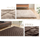 極厚マット2点セット〔185×240cm〕 ラグ 極厚マット カバー 2点セット ラグマット 高反発ウレタンマット マイクロファイバー あったか 185×240cm 冬用 洗える ぼん家具