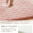 極厚マット2点セット〔185×240cm〕 ラグ 極厚マット カバー 2点セット ラグマット 高反発ウレタンマット マイクロファイバー あったか 185×240cm 冬用 洗える ぼん家具