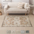 オリエンタル柄ラグ〔100×140cm〕 ラグ カーペット ラグマット 洗える 1畳 リビングラグ インテリアマット 約 100×140cm 幾何学 オリエンタル柄 プリント おしゃれ 北欧 ぼん家具