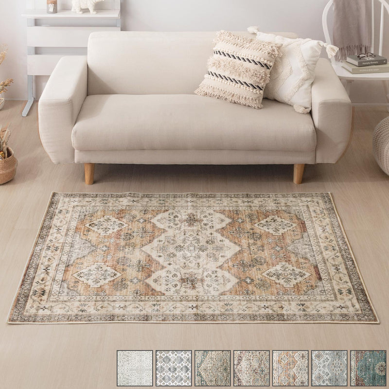 オリエンタルデザイン ラグ 140x200cm ぼん家具 オリエンタル柄ラグ おしゃれ インテリア ラグ マット
