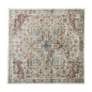 オリエンタル柄ラグ〔185×185cm〕 ラグ カーペット 2畳 3畳 ラグマット インテリアマット カーペット ラグ 約 185×185cm 幾何学 オリエンタル柄 プリント おしゃれ 洗える ぼん家具