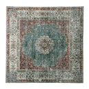 オリエンタル柄ラグ〔185×185cm〕 ラグ カーペット 2畳 3畳 ラグマット インテリアマット カーペット ラグ 約 185×185cm 幾何学 オリエンタル柄 プリント おしゃれ 洗える ぼん家具