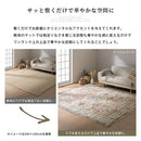 オリエンタル柄ラグ〔185×185cm〕 ラグ カーペット 2畳 3畳 ラグマット インテリアマット カーペット ラグ 約 185×185cm 幾何学 オリエンタル柄 プリント おしゃれ 洗える ぼん家具