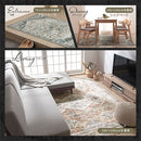 オリエンタル柄ラグ〔200×250cm〕 ラグマット センターラグ リビングラグ インテリアマット カーペット ラグ 約 200×250cm 3畳 幾何学 オリエンタル柄 プリント おしゃれ 洗える ぼん家具