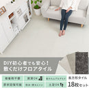 石目調フロアタイル〔18枚セット〕 フロアタイル 置くだけ フローリングマット 内装 床材 18枚セット リメイクシート 防水 床 シート 吸着 大理石風 モルタル風 タイルカーペット ぼん家具