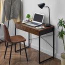 引き出し付きパソコンデスク パソコンデスク デスク 引き出し付き シンプルデスク ワークデスク 作業台 ワークテーブル 引き出し 収納 A4 ノートPC スチール 木製 メラミン化粧板 ぼん家具