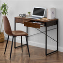 引き出し付きパソコンデスク パソコンデスク デスク 引き出し付き シンプルデスク ワークデスク 作業台 ワークテーブル 引き出し 収納 A4 ノートPC スチール 木製 メラミン化粧板 ぼん家具