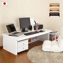 BONワイドデスク　ロータイプ　単品　幅120cm パソコンデスク デスク 机 ローデスク パソコン 120 pc 学習机 おしゃれ 収納 ロー 木製 コンセント 北欧 テレワーク ぼん家具