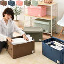 折り畳み収納ボックス〔Lサイズ〕 収納ボックス 収納ケース 布 折りたたみ ふた付き ストレージボックス 衣類収納 大容量 衣類収納ボックス 小物 蓋つき おしゃれ おもちゃ箱 衣類 収納 Lサイズ ぼん家具