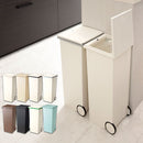 スクエアプッシュペール ゴミ箱 ダストボックス おしゃれ スリム 24L キッチン リビング ごみ箱 プッシュ開閉 蓋付き キャスター付き 日本製 ぼん家具