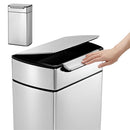 simplehuman　レクタンレギュラータッチバーカン40L キッチンペール ゴミ箱 大容量 ごみばこ おしゃれ 蓋つき 抗菌加工 壁付け モノトーン 高級感 開店祝い 開業祝い 山崎実業