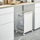 目隠し分別ダストワゴン〔2分別〕 トスカ 分別ダストワゴン キャスター付き 2分別 レジ袋対応 ゴミ箱 缶 ビン ペットボトル 分別 隠せる ゴミ袋ホルダー スタンド おしゃれ 山崎実業