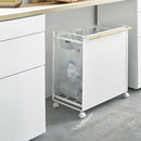 目隠し分別ダストワゴン〔3分別〕 トスカ 分別ダストワゴン キャスター付き 3分別 レジ袋対応 ゴミ箱 缶 ビン ペットボトル 分別 隠せる ゴミ袋ホルダー スタンド おしゃれ 山崎実業