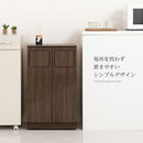 木製ダストボックス 45L 2分別タイプ ゴミ箱 45リットル 45L ダストボックス 2分別 ごみ箱 スリム ハイタイプ フタ付き キャスター 木製 大容量 キッチン リビング 幅47 縦型 スイング ぼん家具