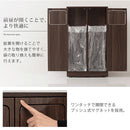 木製ダストボックス 45L 2分別タイプ ゴミ箱 45リットル 45L ダストボックス 2分別 ごみ箱 スリム ハイタイプ フタ付き キャスター 木製 大容量 キッチン リビング 幅47 縦型 スイング ぼん家具