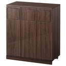 木製ダストボックス 45L 3分別タイプ ゴミ箱 45リットル おしゃれ 分別 キッチン用ごみ箱 ダストボックス スリム 蓋付き シンプル キャスター リビング リビング スイング 縦型 幅70 ぼん家具