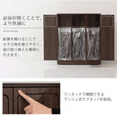 木製ダストボックス 45L 3分別タイプ ゴミ箱 45リットル おしゃれ 分別 キッチン用ごみ箱 ダストボックス スリム 蓋付き シンプル キャスター リビング リビング スイング 縦型 幅70 ぼん家具