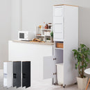 タワー型ダストボックス〔ゴミ箱上・2分別〕 ゴミ箱 ゴミ箱上 ダストボックス 分別 キッチン 45リットル キッチン用ゴミ箱 ごみ箱上ラック スリム 蓋付き おしゃれ 45L キャスター 木製 大容量 ぼん家具