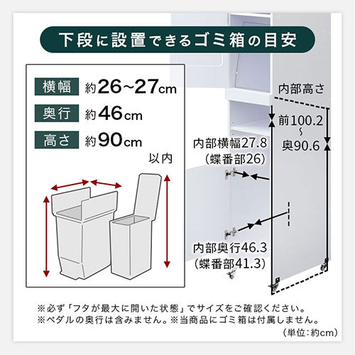 タワー型ダストボックス〔ゴミ箱上・2分別〕