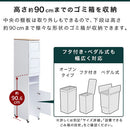 タワー型ダストボックス〔ゴミ箱上・2分別〕 ゴミ箱 ゴミ箱上 ダストボックス 分別 キッチン 45リットル キッチン用ゴミ箱 ごみ箱上ラック スリム 蓋付き おしゃれ 45L キャスター 木製 大容量 ぼん家具