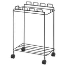 キャスター付き分別ダストワゴン ゴミ箱 ダストボックス キッチン用ゴミ箱 45リットル 対応 分別ゴミ箱 ゴミ袋 スタンド キャスター付き スリム ダストワゴン フレーム シンプル ぼん家具