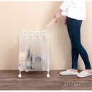 キャスター付き分別ダストワゴン ゴミ箱 ダストボックス キッチン用ゴミ箱 45リットル 対応 分別ゴミ箱 ゴミ袋 スタンド キャスター付き スリム ダストワゴン フレーム シンプル ぼん家具