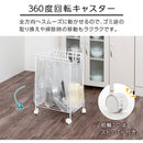 キャスター付き分別ダストワゴン ゴミ箱 ダストボックス キッチン用ゴミ箱 45リットル 対応 分別ゴミ箱 ゴミ袋 スタンド キャスター付き スリム ダストワゴン フレーム シンプル ぼん家具