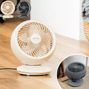 USBコンパクトサーキュレーター 扇風機 サーキュレーター 小型 ポータブルファン USB給電 風量調節 自動首振り 角度調節 空気循環 暑さ対策 衣類乾燥 お風呂上り キャンプ BBQ 省エネ ライフオンプロダクツ