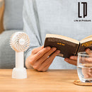 充電式ミニハンディファン ハンディファン 首かけ 扇風機 小型 ポータブルファン 手持ち ネックストラップ スタンド 卓上 USB充電 通勤 通学 持ち歩き アウトドア 熱中症対策 ライフオンプロダクツ