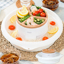 流しそうめん器 流しそうめん たためる シリコンボウル 流し素麺 薬味トレー付き 自動回転 電池式 部品 洗える お手入れ簡単 省スペース そうめん器 こども おしゃれ ライフオンプロダクツ