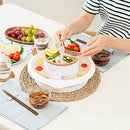 流しそうめん器 流しそうめん たためる シリコンボウル 流し素麺 薬味トレー付き 自動回転 電池式 部品 洗える お手入れ簡単 省スペース そうめん器 こども おしゃれ ライフオンプロダクツ