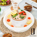 流しそうめん器 流しそうめん たためる シリコンボウル 流し素麺 薬味トレー付き 自動回転 電池式 部品 洗える お手入れ簡単 省スペース そうめん器 こども おしゃれ ライフオンプロダクツ