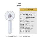 ミニクリアファン ハンディファン 光る LED 首かけ 扇風機 ポータブルファン ネオンカラー ライト スケルトン 携帯扇風機 手のひらサイズ 充電式 持ち歩き 夏 おしゃれ ライフオンプロダクツ