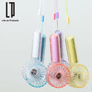 ミニクリアファン ハンディファン 光る LED 首かけ 扇風機 ポータブルファン ネオンカラー ライト スケルトン 携帯扇風機 手のひらサイズ 充電式 持ち歩き 夏 おしゃれ ライフオンプロダクツ