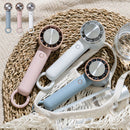 ペルチェ冷却機能ハンディファン ハンディファン 扇風機 USB充電 卓上扇風機 冷却プレート ネックストラップ カラビナ付き 首かけ 自立 通勤 通学 アウトドア 夏 イベント おしゃれ ライフオンプロダクツ