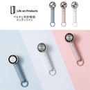 ペルチェ冷却機能ハンディファン ハンディファン 扇風機 USB充電 卓上扇風機 冷却プレート ネックストラップ カラビナ付き 首かけ 自立 通勤 通学 アウトドア 夏 イベント おしゃれ ライフオンプロダクツ