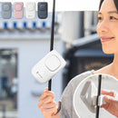 日傘クリップファン 扇風機 羽なし 日傘 クリップファン ハンディファン 充電式 卓上扇風機 ネックストラップ スタンド付 首かけ 自立 通勤 通学 アウトドア 夏 おしゃれ ライフオンプロダクツ