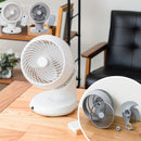 完全分解USB給電式3Dサーキュレーター サーキュレーター DCモーター 扇風機 静音 360度回転 自動首振り タッチ操作 リモコン付き 18畳 卓上扇風機 軽量 15cm羽根 3枚 USB給電 送風 3段階 ライフオンプロダクツ