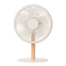 ミニリビングファン 吊り下げ 扇風機 サーキュレーター コードレス 小型 USB扇風機 DCモーター 卓上 LEDライト USB充電 風量3段階 自動首振り 静音 天然木支柱 おしゃれ ライフオンプロダクツ